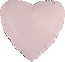FM 18" сердце Пыльная роза, Сатин без рисунка фольгированный шар